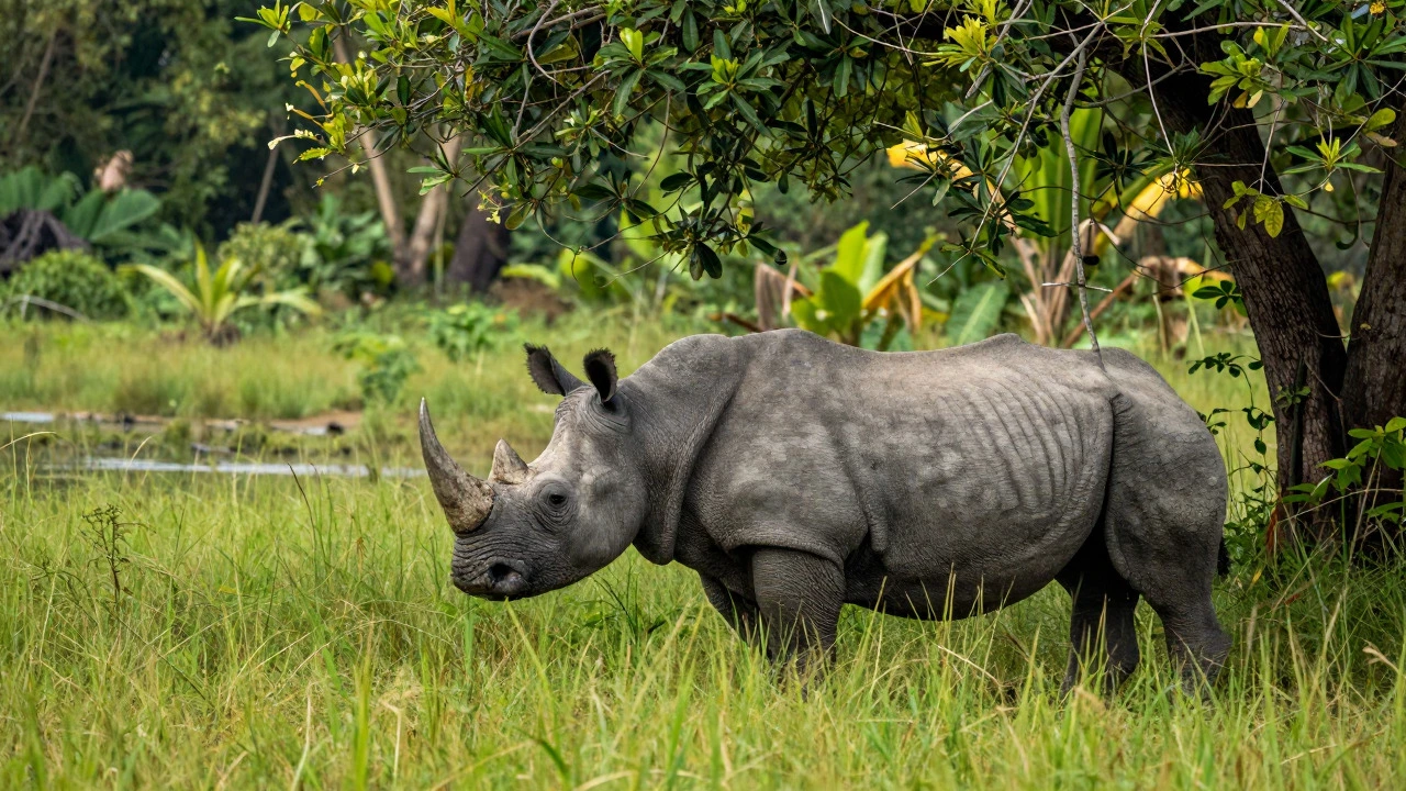 One-horned rhino in Kaziranga National Park